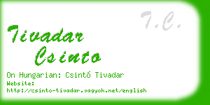 tivadar csinto business card